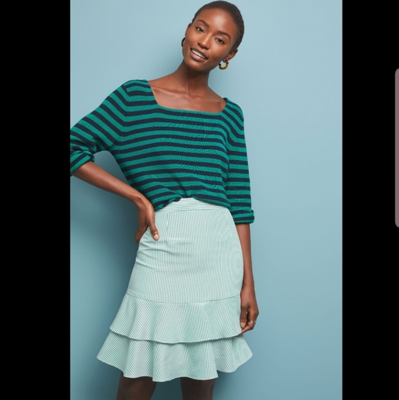 NWT Anthropologie Seersucker Striped Mini Skirt - Picture 4 of 6